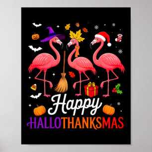 Póster Feliz Hallothanksmas Amante del Flamenco Halloween