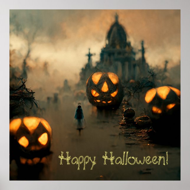 Póster Feliz Halloween (Frente)