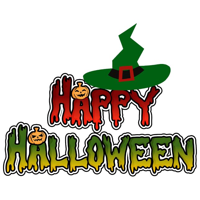 Póster Feliz Halloween (Whispers from beyond echo in the haunted mansion.)