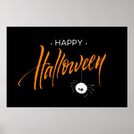 Póster Feliz Halloween Cute Spider