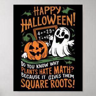 Póster Feliz Halloween - Des divertidos del profesor de m