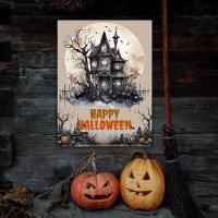 Feliz Halloween Eerie Haunted House