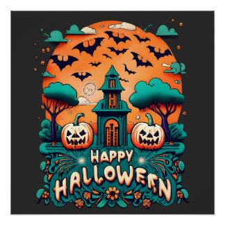 Póster Feliz Halloween | Fantasía Halloween