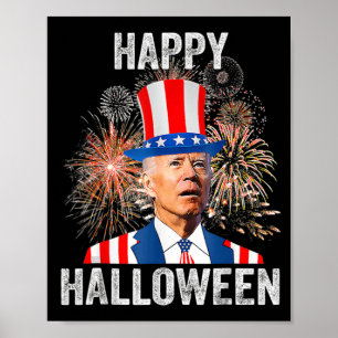 Póster Feliz Halloween Joe Biden La bandera de EE.UU. ard