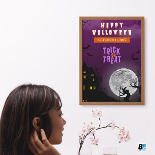 Póster Feliz Halloween - Noche de truco o truco