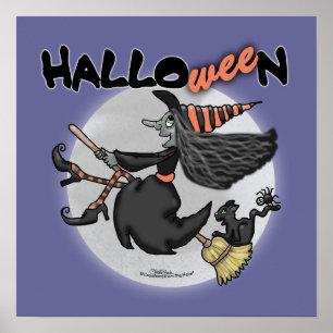 Póster Feliz HalloWEEn Witch