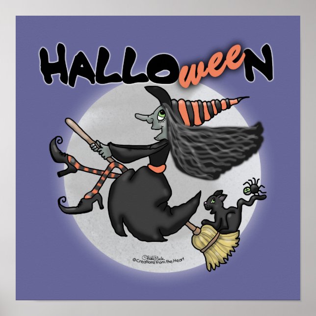 Póster Feliz HalloWEEn Witch (Frente)