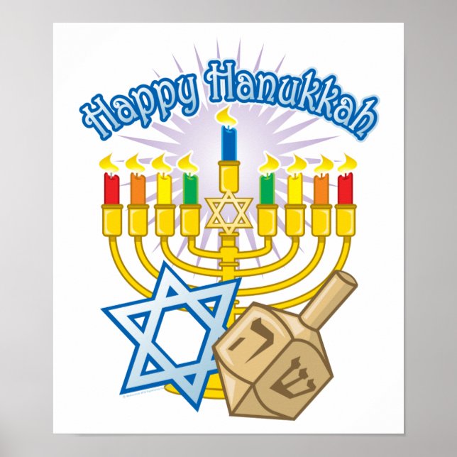 Póster Feliz Hanukkah (Frente)