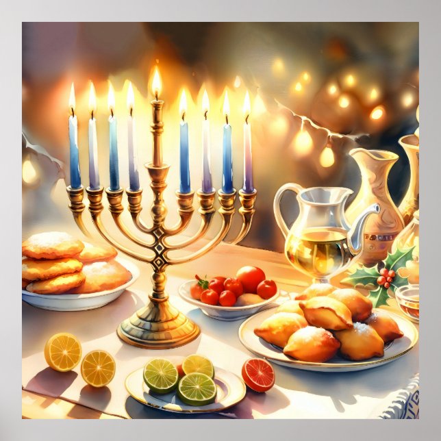 Póster Feliz Hanukkah (Frente)