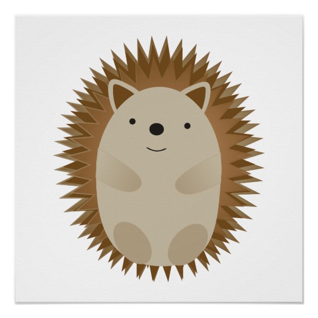 Póster Feliz Hedgehog (Anverso)