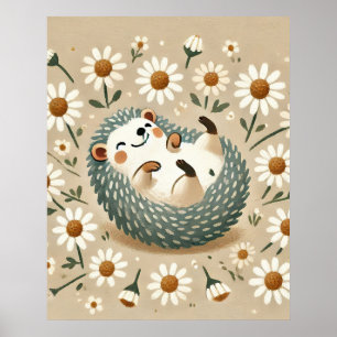 Póster Feliz Hedgehog