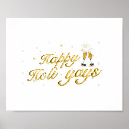 Póster ¡Feliz Holi-Yays! Diseño de celebración festiva