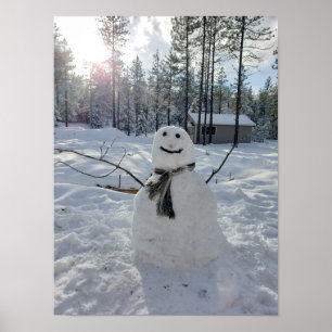 Póster Feliz invierno original de Snowman