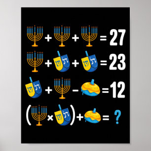 Póster Feliz Janucá 67 Meme Profesor de Matemáticas Menor