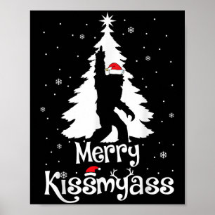 Póster Feliz Kissmy Divertido Pie Grande Yeti Sasquatch N