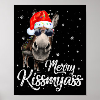 Póster Feliz Kissmy Sarcástico Navidad Pijama Divertido N