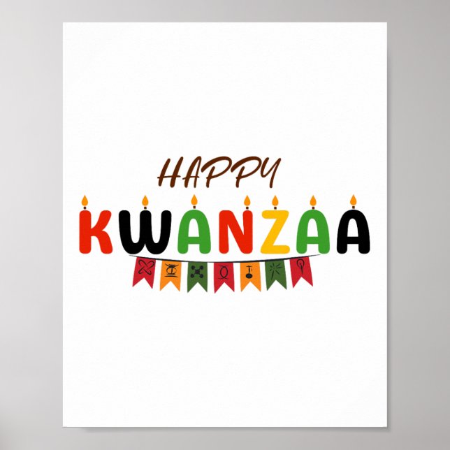 Póster Feliz Kwanzaa - 7 Principios De Kwanzaa Tees (Frente)