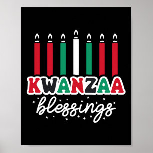 Póster Feliz Kwanzaa celebrar África