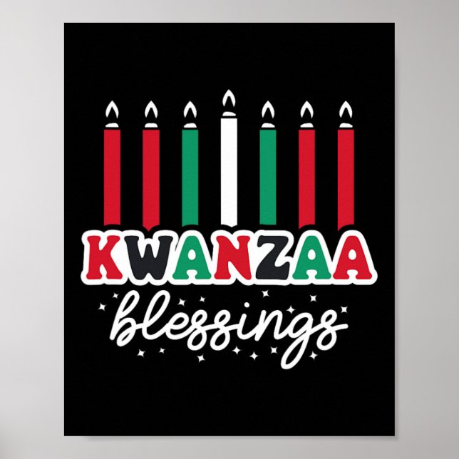 Póster Feliz Kwanzaa celebrar África (Frente)