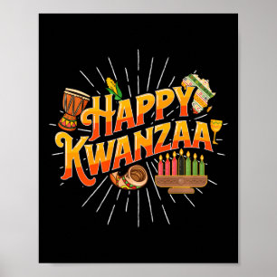 Póster Feliz Kwanzaa - Festival del Patrimonio Africano A