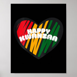 Póster Feliz Kwanzaa Kinara-Seven Candles Principles Of K