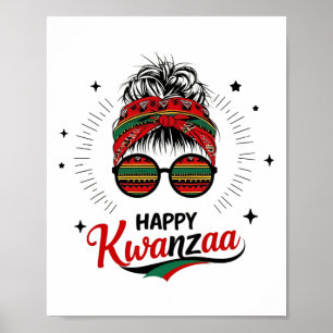 Póster Feliz Kwanzaa Siete Principios De Kwanzaa Messy Bu
