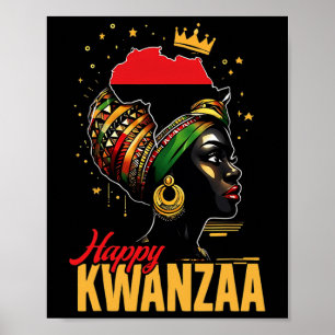 Póster Feliz Kwanzaa Siete Principios De Las Mujeres Kwan