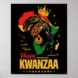 Póster Feliz Kwanzaa Siete Principios De Las Mujeres Kwan