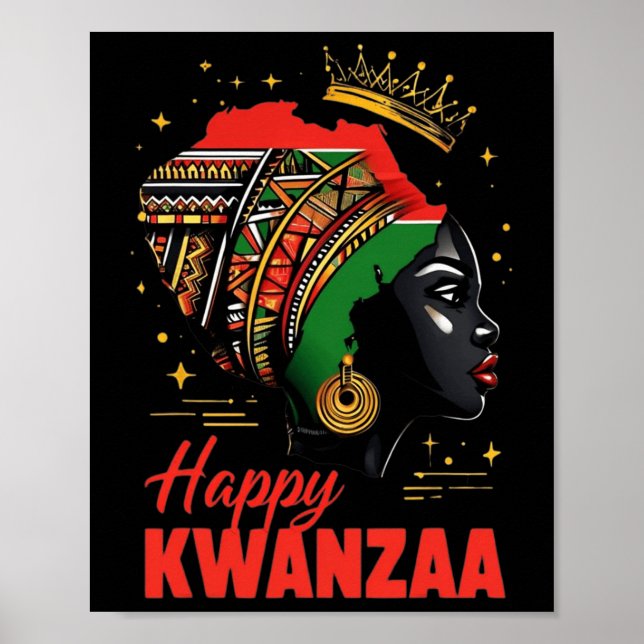 Póster Feliz Kwanzaa Siete Principios De Mujeres Kwanzaa  (Frente)