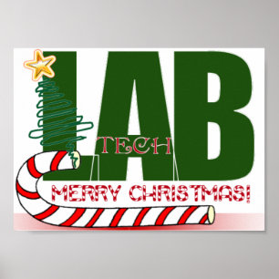PÓSTER FELIZ LABORATORIO DEL NAVIDAD - POSTER DE LA