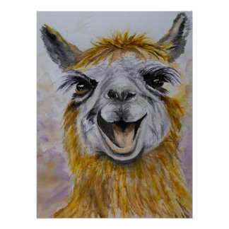 Póster Feliz Lama