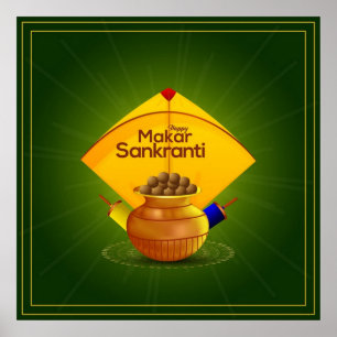Póster Feliz Makar Sakranti