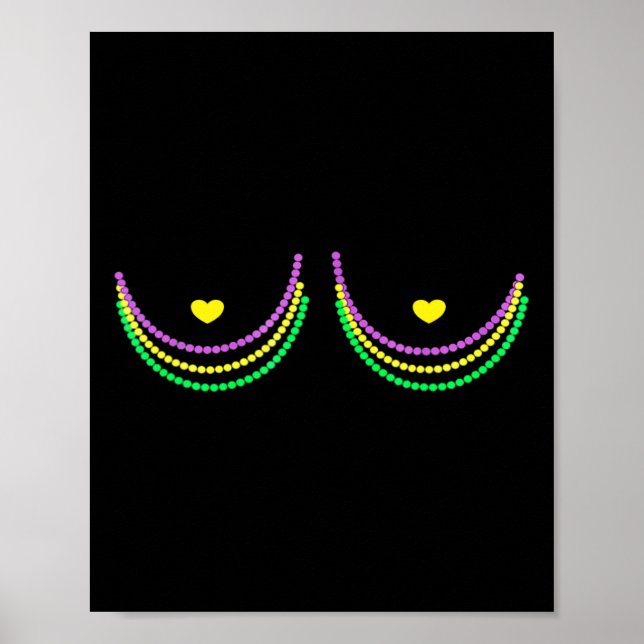 Póster Feliz Mardi Gras Funny Mardi (Frente)
