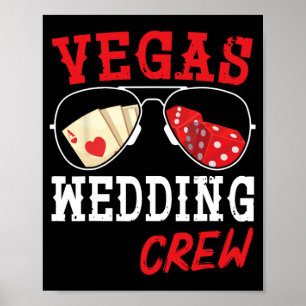 Póster Feliz matrimonio de novias, marido y mujer Vegas W