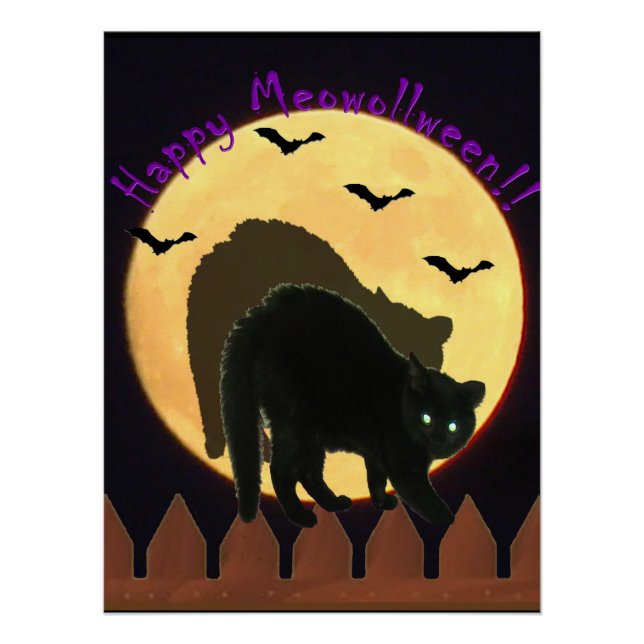 Póster Feliz Meowolleen (Anverso)
