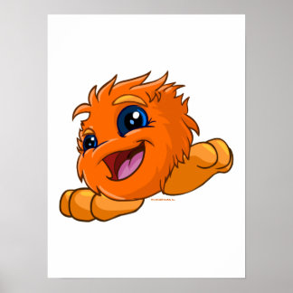 Póster Feliz naranja JubJub