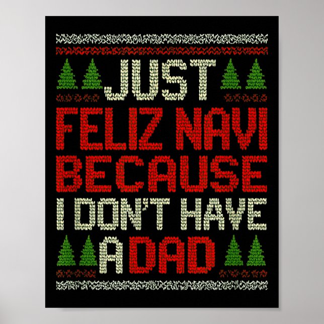 Póster Feliz Navi No Dad Funny Christmas Dark Humor  (Frente)