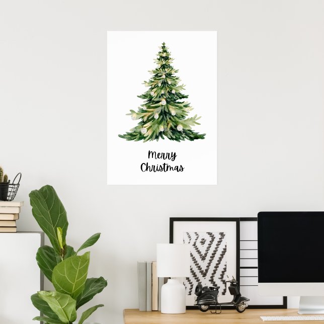Póster Feliz Navidad (Oficina en casa)
