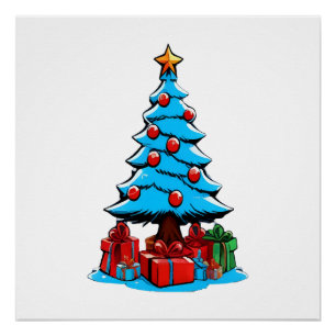 Póster Feliz Navidad 3D