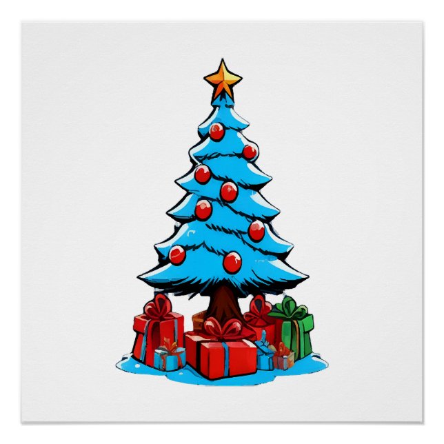 Póster Feliz Navidad 3D (Anverso)