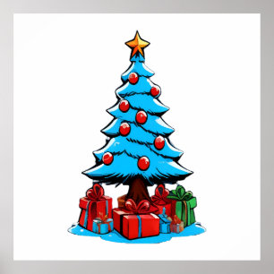 Póster Feliz Navidad 3D