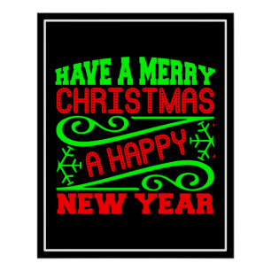 Póster Feliz Navidad A Feliz Año Nuevo-34635