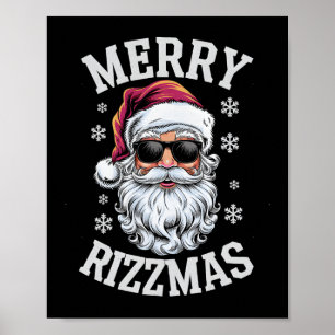 Póster Feliz Navidad a los graciosos Navidades de Santa C