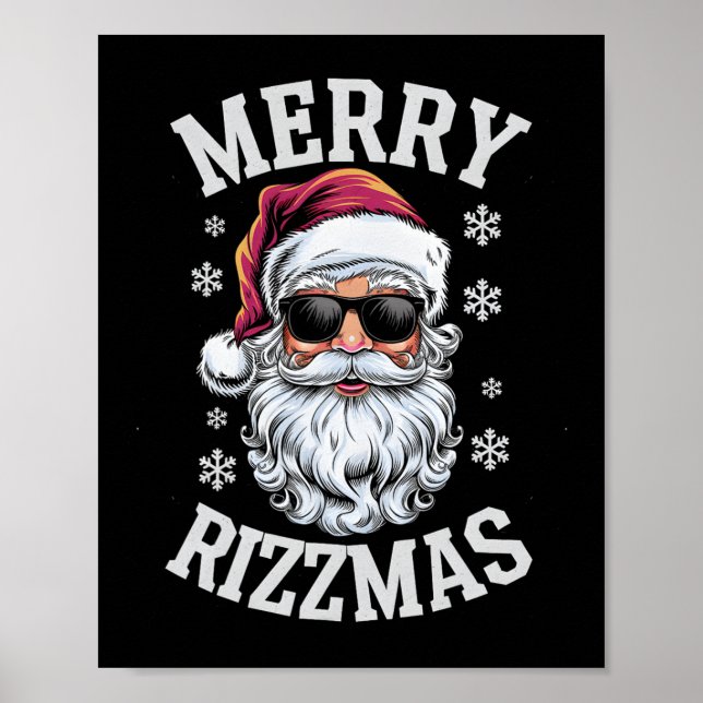 Póster Feliz Navidad a los graciosos Navidades de Santa C (Frente)