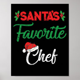Póster Feliz Navidad a los Navidades favoritos del chef