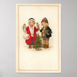 Póster Feliz Navidad a los niños