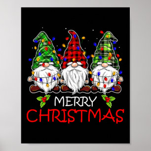 Póster Feliz Navidad a Navidades familiares de Gnome para