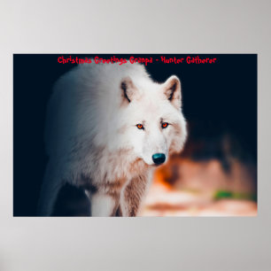 Póster Feliz Navidad Abuelo Cazador Recolector