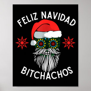 Póster Feliz Navidad Achos Divertida Navidad Española Fel