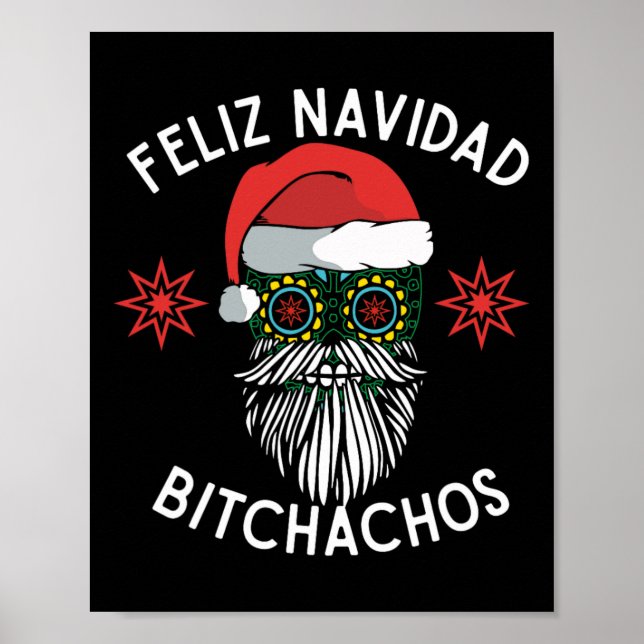 Póster Feliz Navidad Achos Funny Navidad Española (Frente)